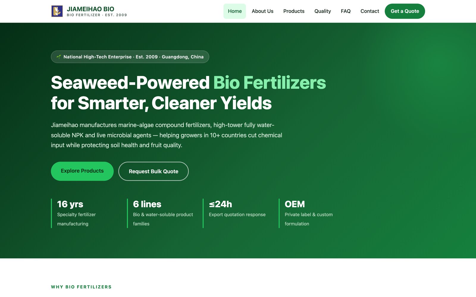 Jiameihao fertilizer export website